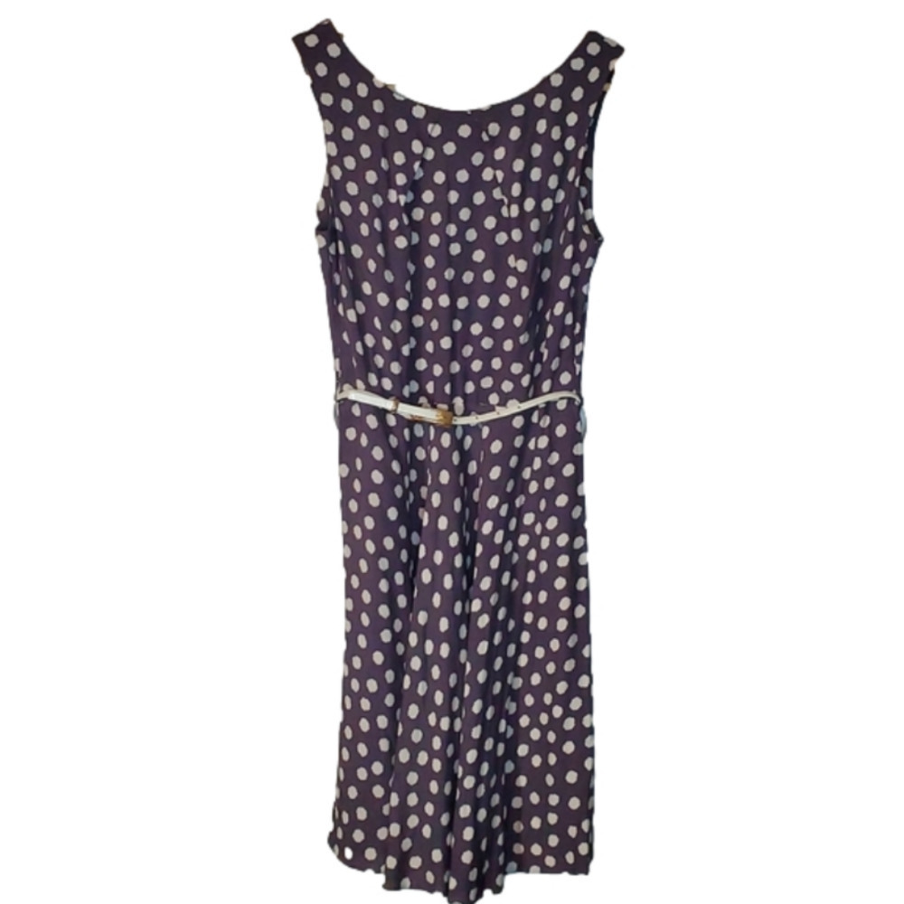 Apricot NWOT lightweight flowy sleeveless beltted dress grey and cream us size 4